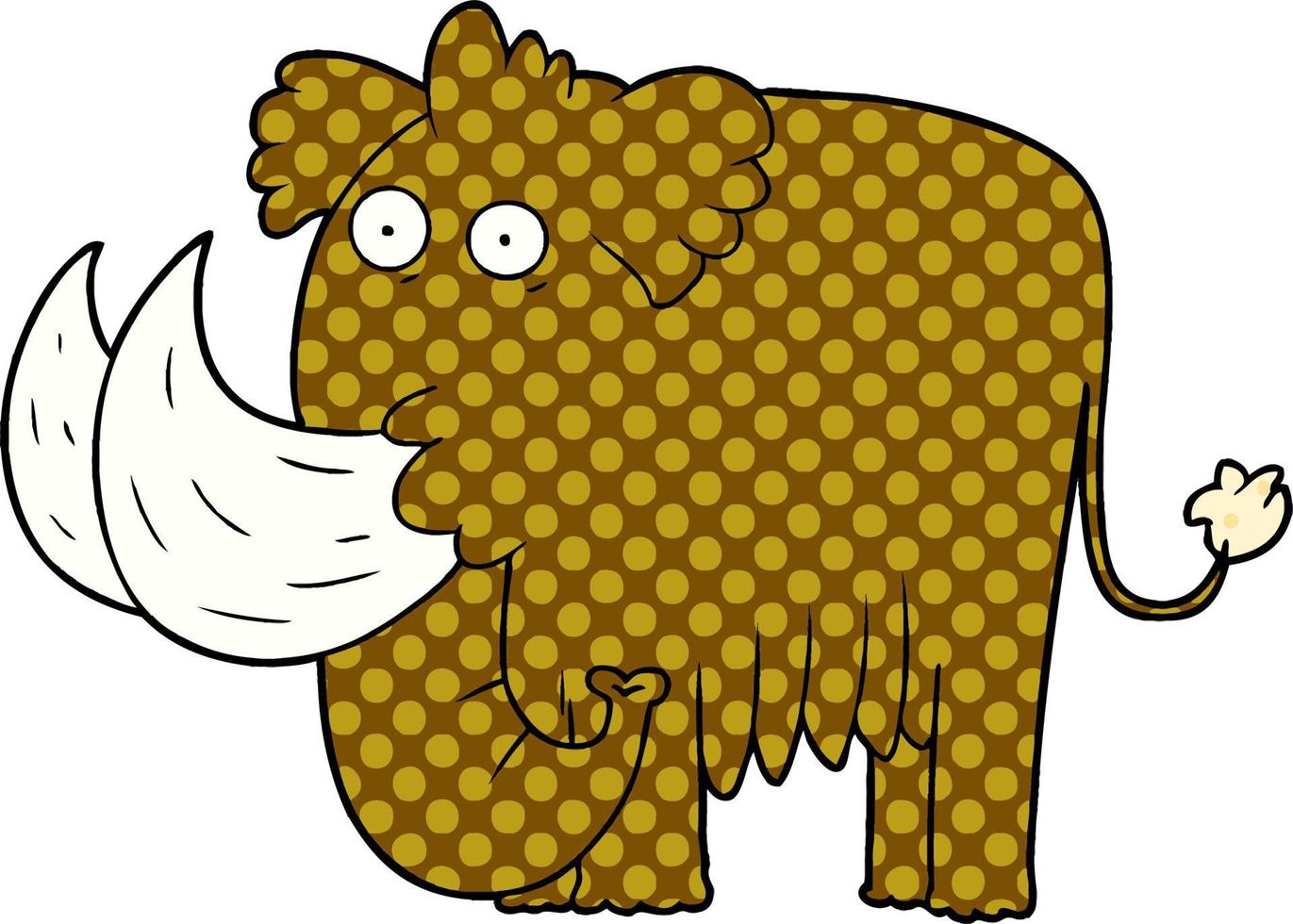 cartoon mammoth character vector