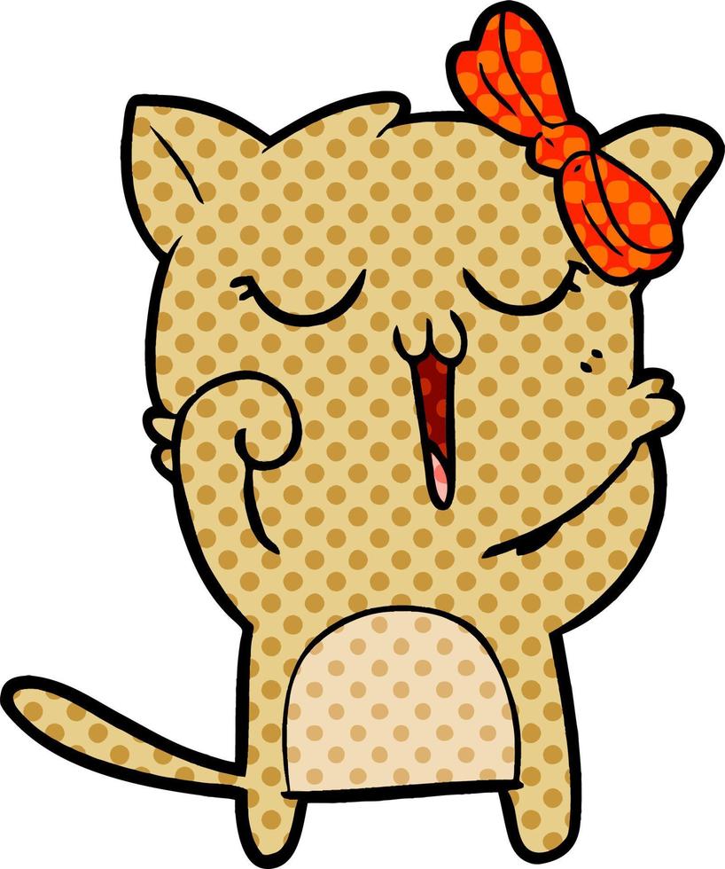 personaje de gato de dibujos animados vector