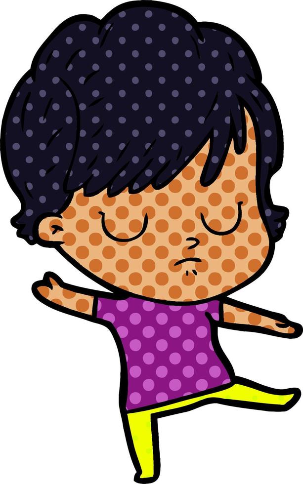 cartoon woman character vector