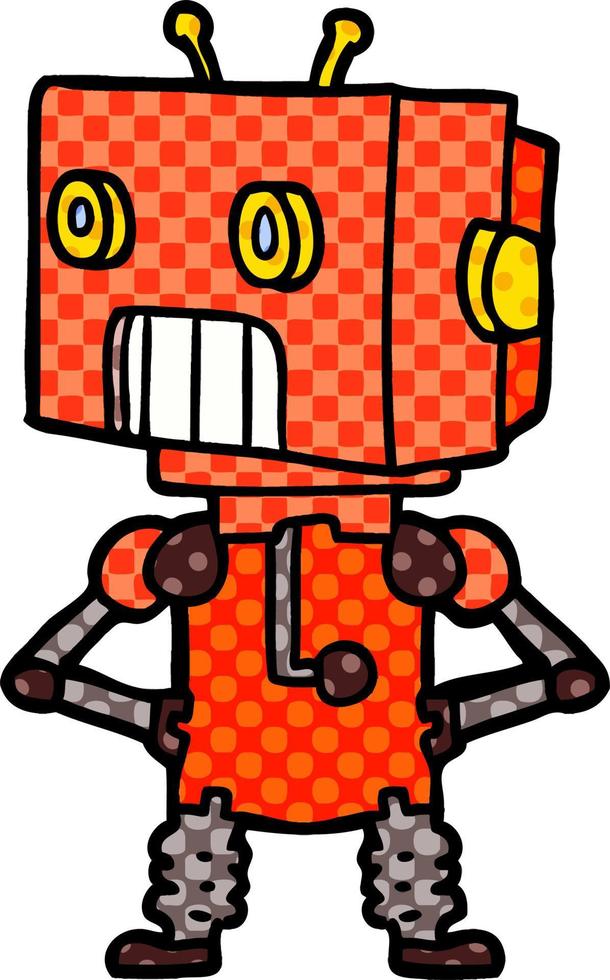 personaje de robot de dibujos animados vector