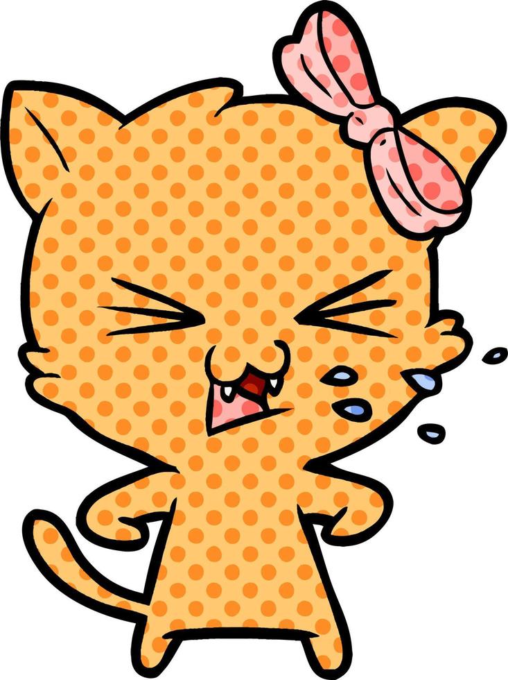 cartoon cat character vector