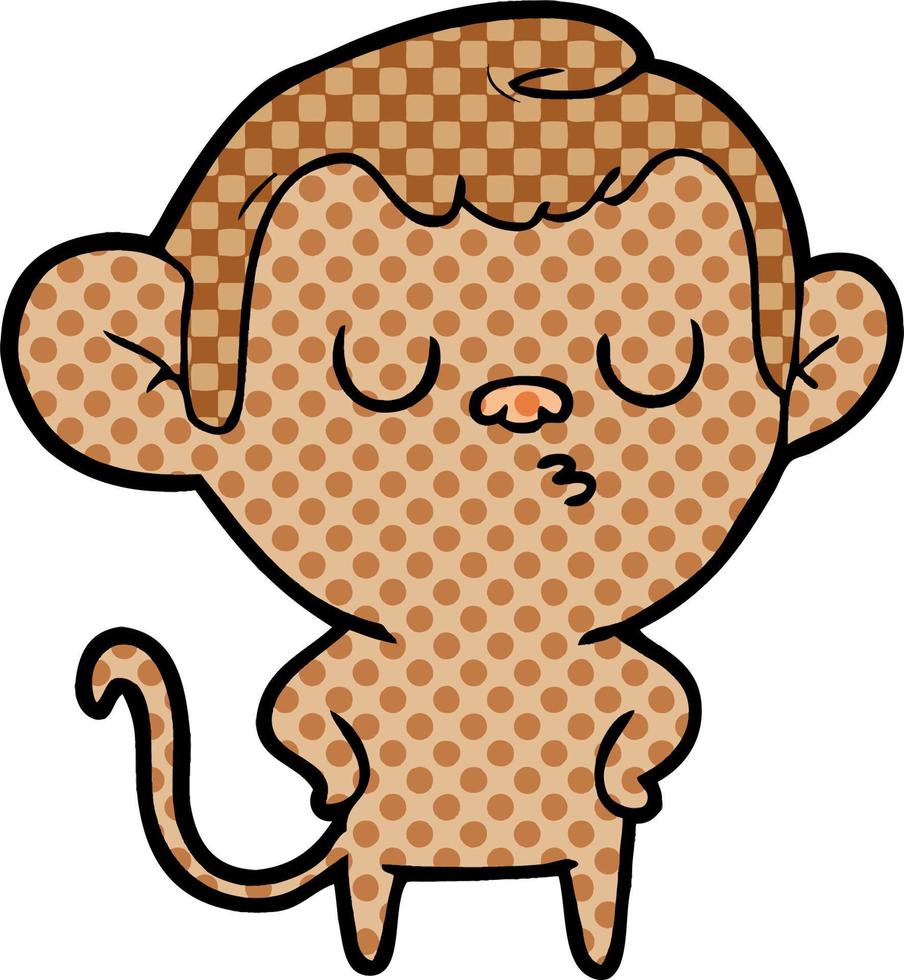 Cartoon monkey character vector