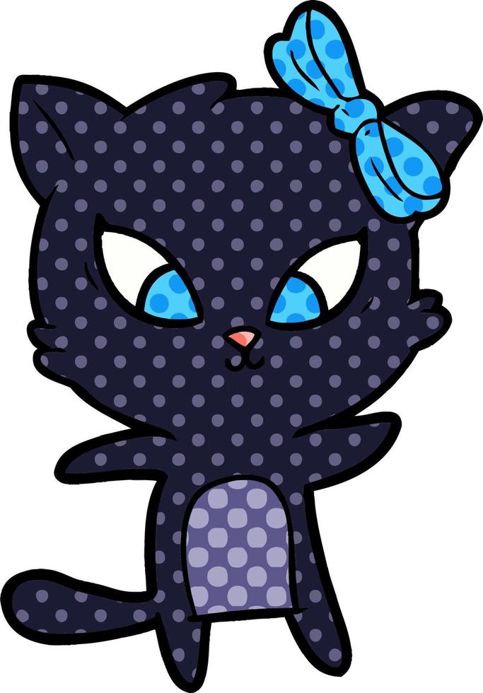 cartoon cat character vector