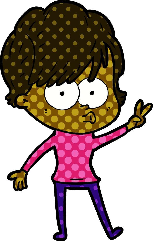 personaje de niña de dibujos animados vector