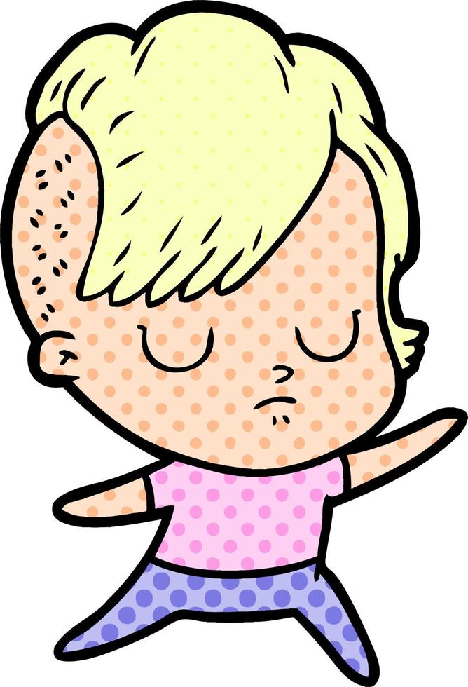 personaje de niña de dibujos animados vector