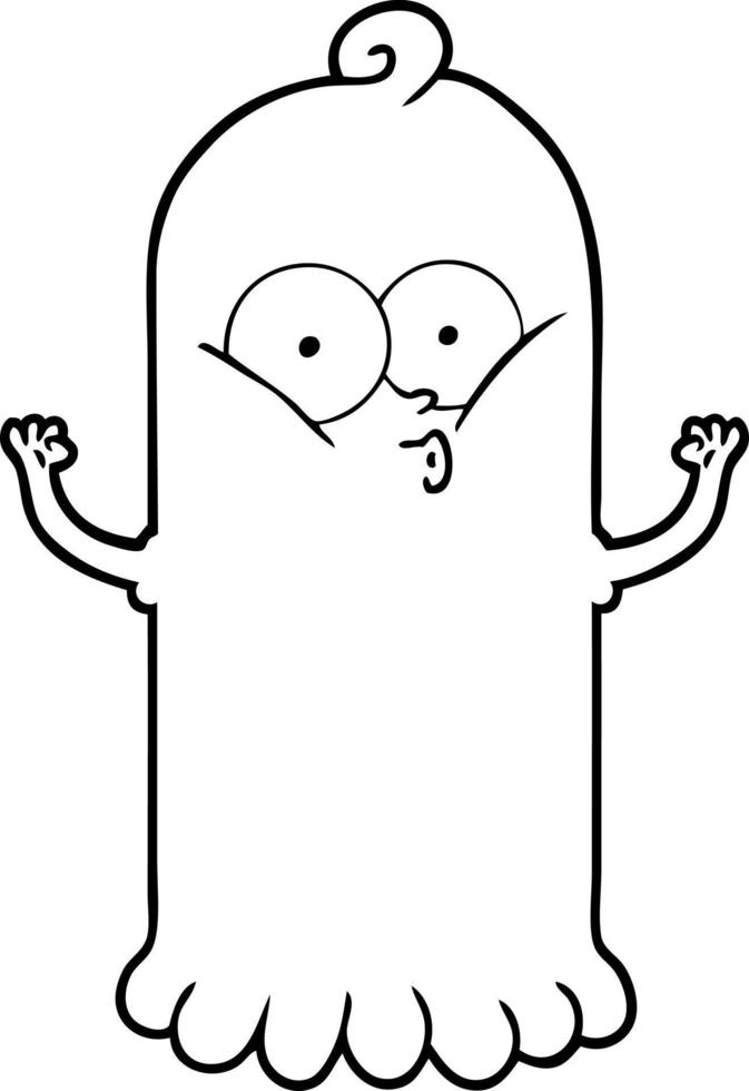 Vector cartoon ghost