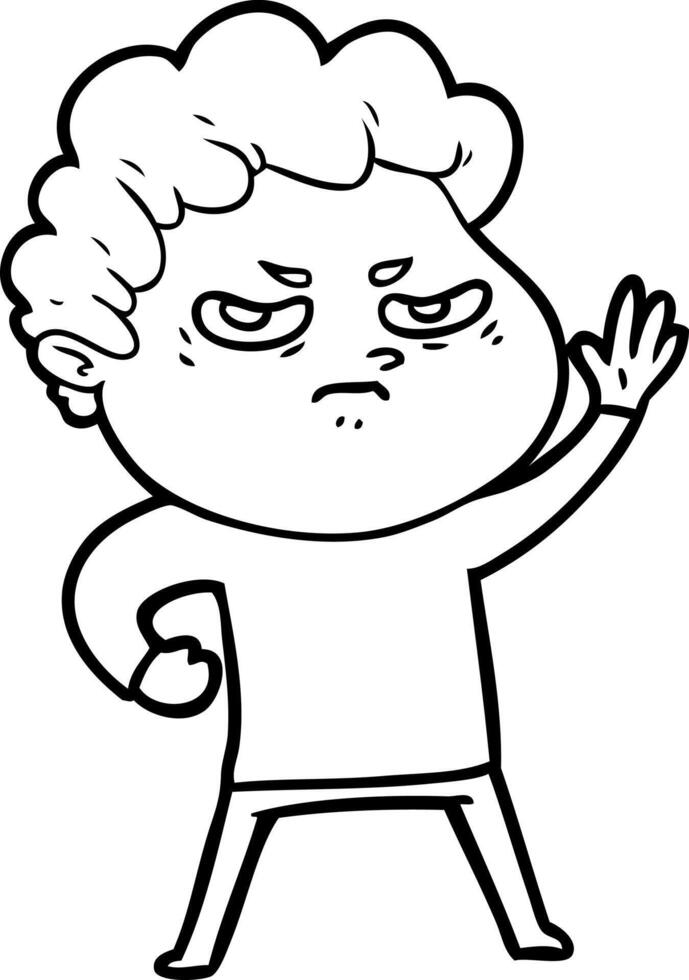 cartoon angry man vector