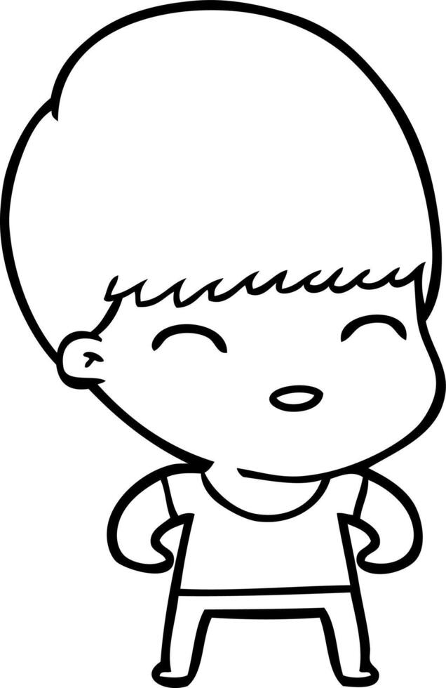 happy cartoon boy vector