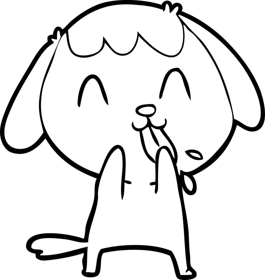 cute cartoon dog vector