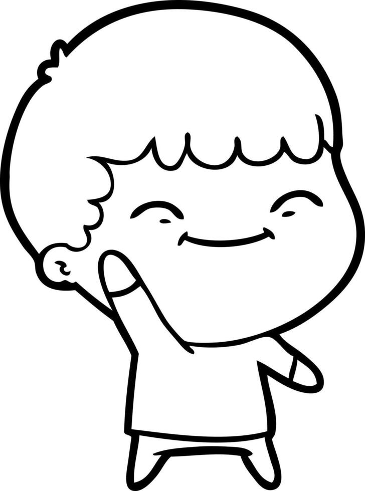 cartoon happy boy vector