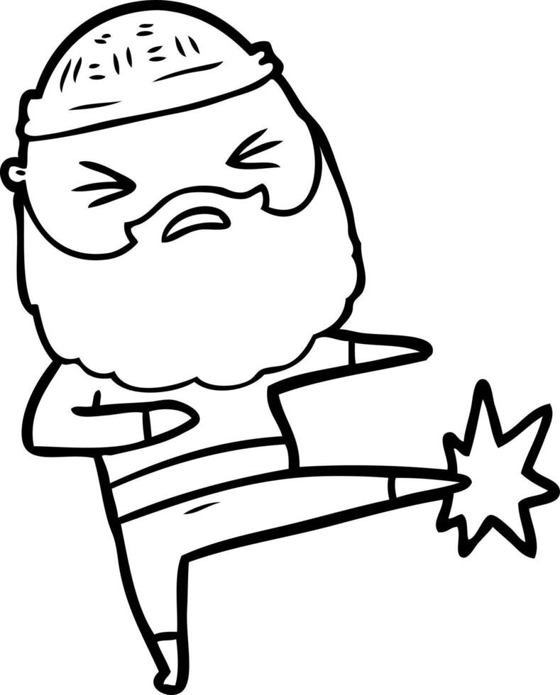 cartoon man with beard vector