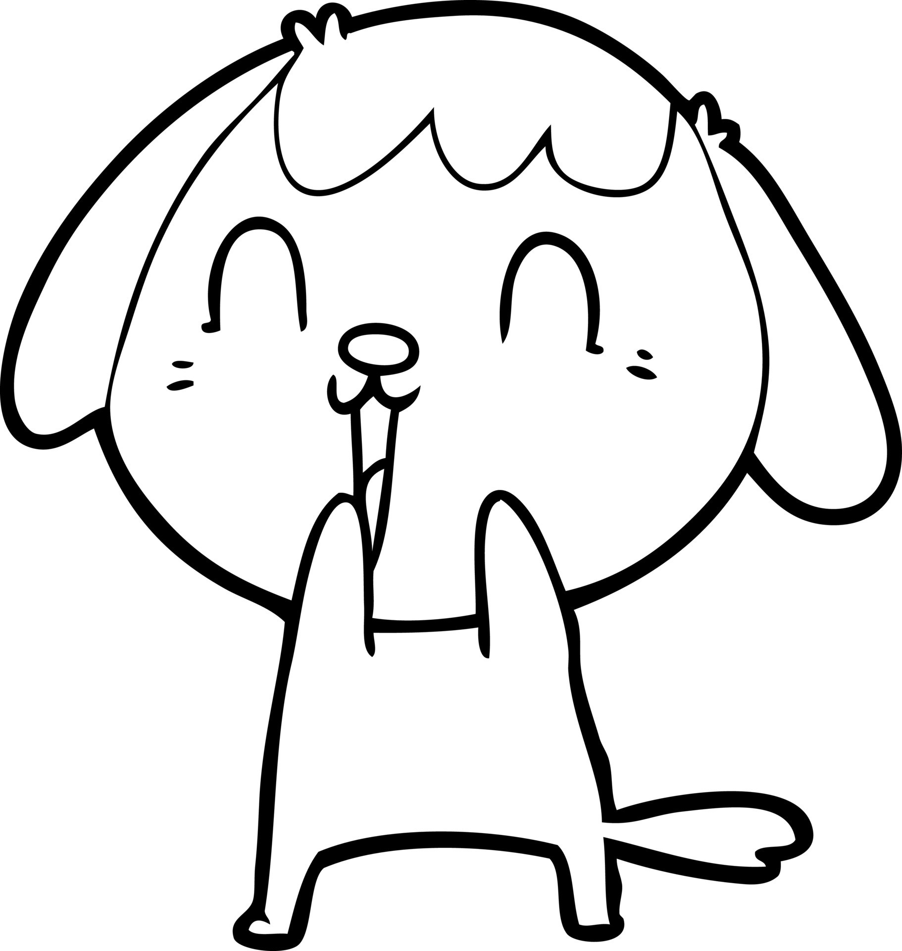 cute cartoon dog 12538235 Vector Art at Vecteezy