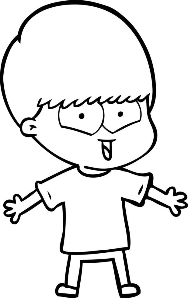 cartoon happy boy vector