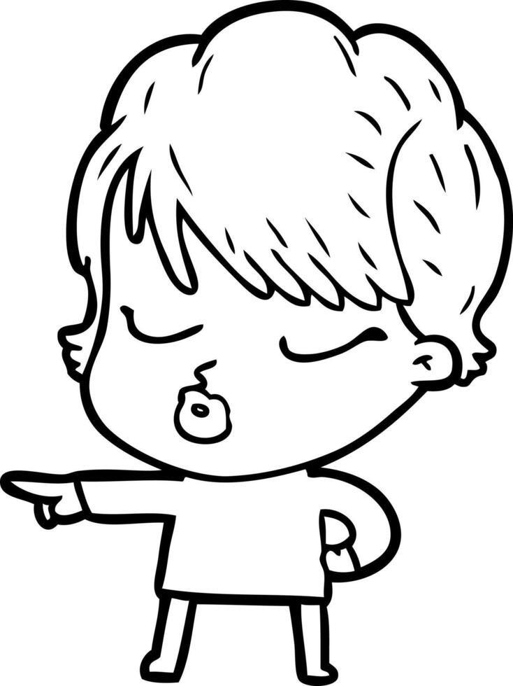 cartoon woman with eyes shut vector