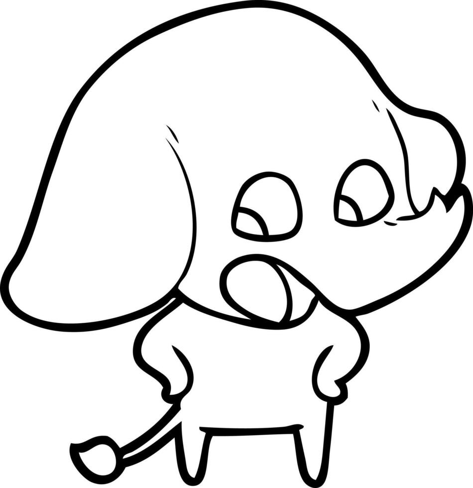 cute cartoon elephant vector