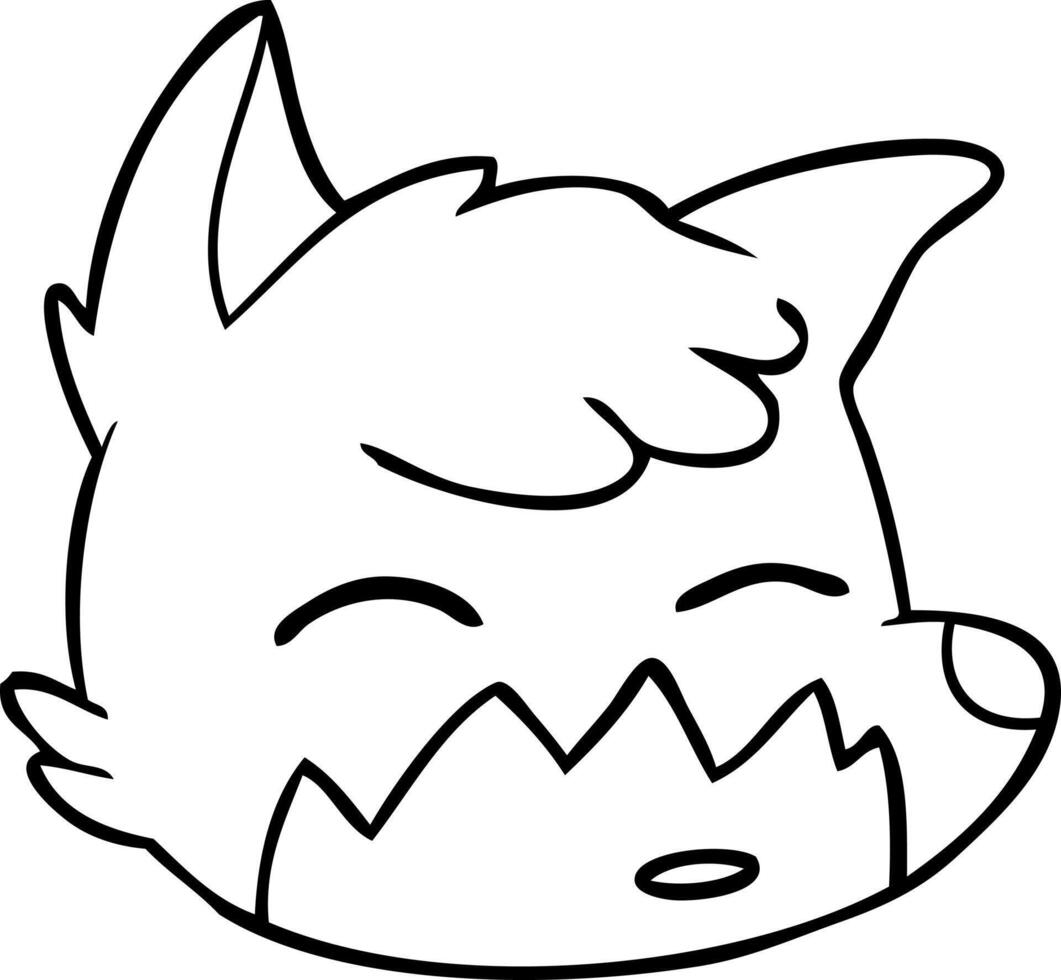 cartoon fox face vector