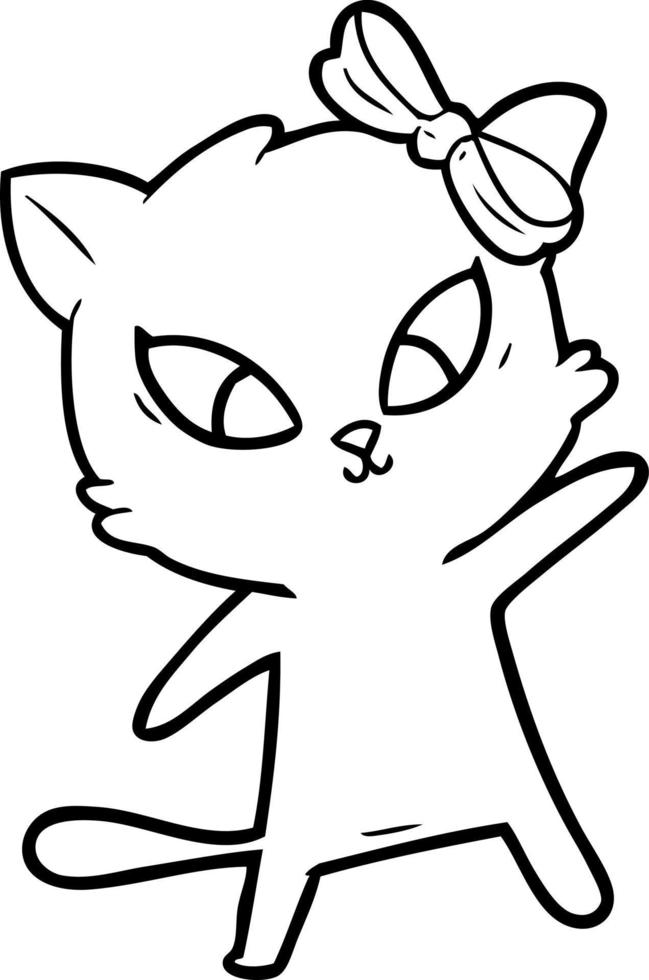 cartoon cat character vector