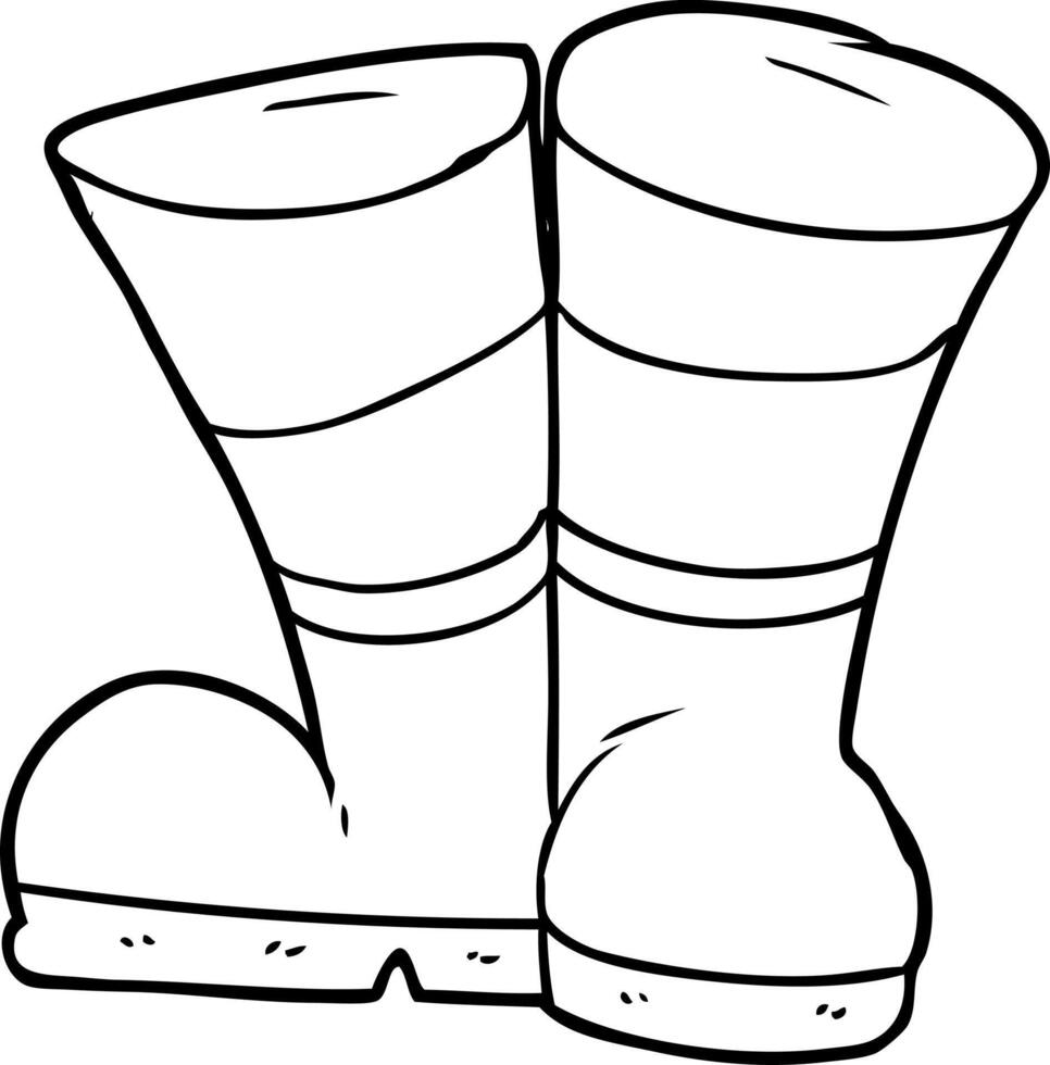 dibujos animados de botas wellington vector