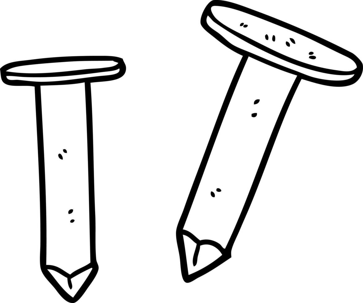 cartoon old nails vector