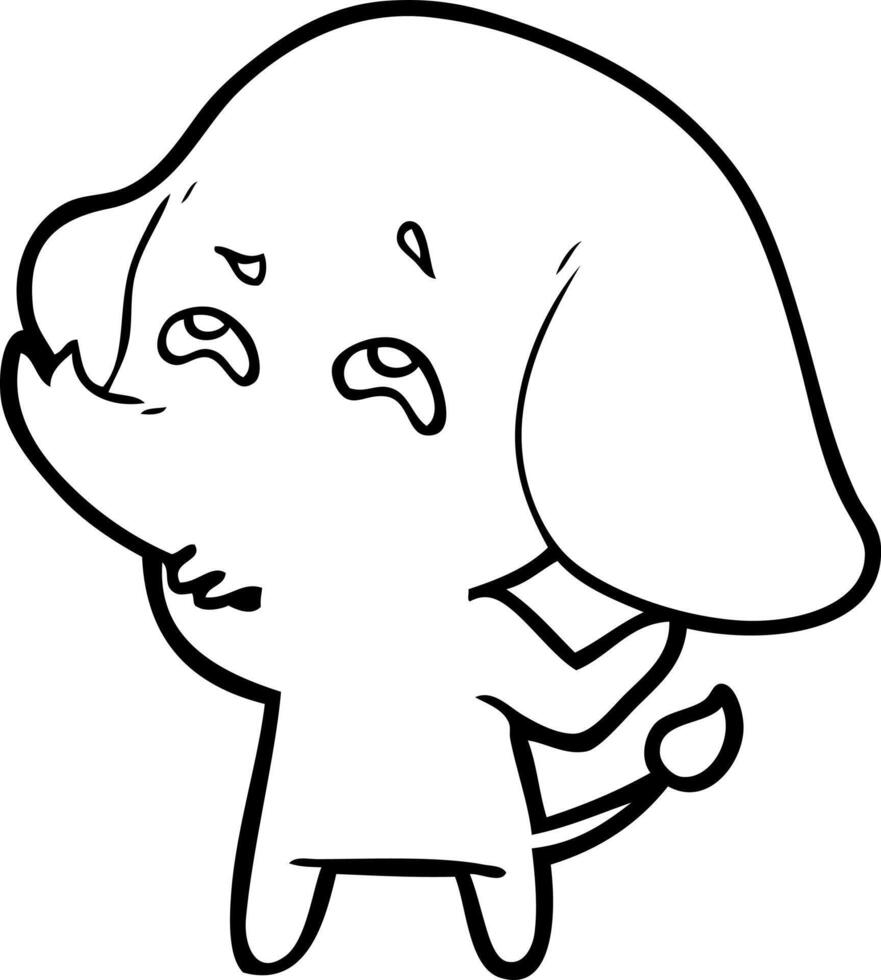 cartoon elephant remembering vector