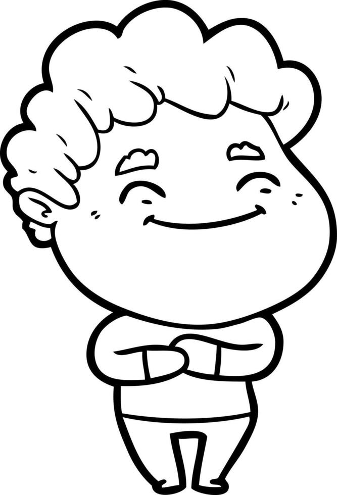 cartoon friendly man vector