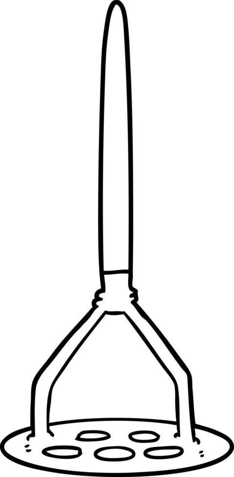 cartoon potato masher vector