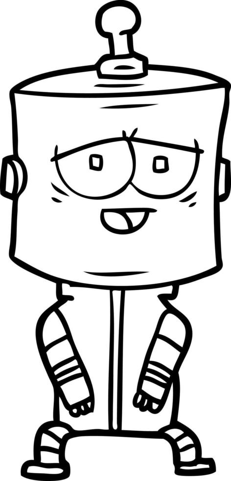 personaje de robot de dibujos animados vector