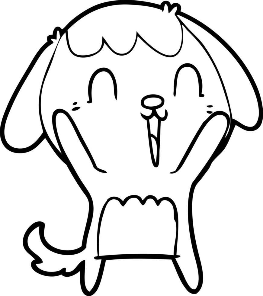 cute cartoon dog crying vector