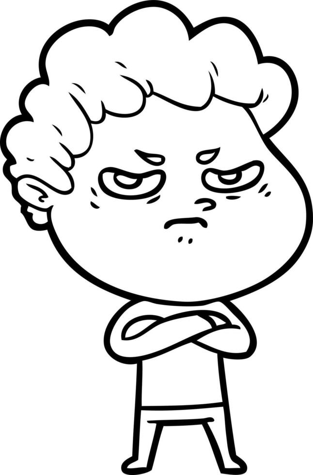 cartoon angry man vector