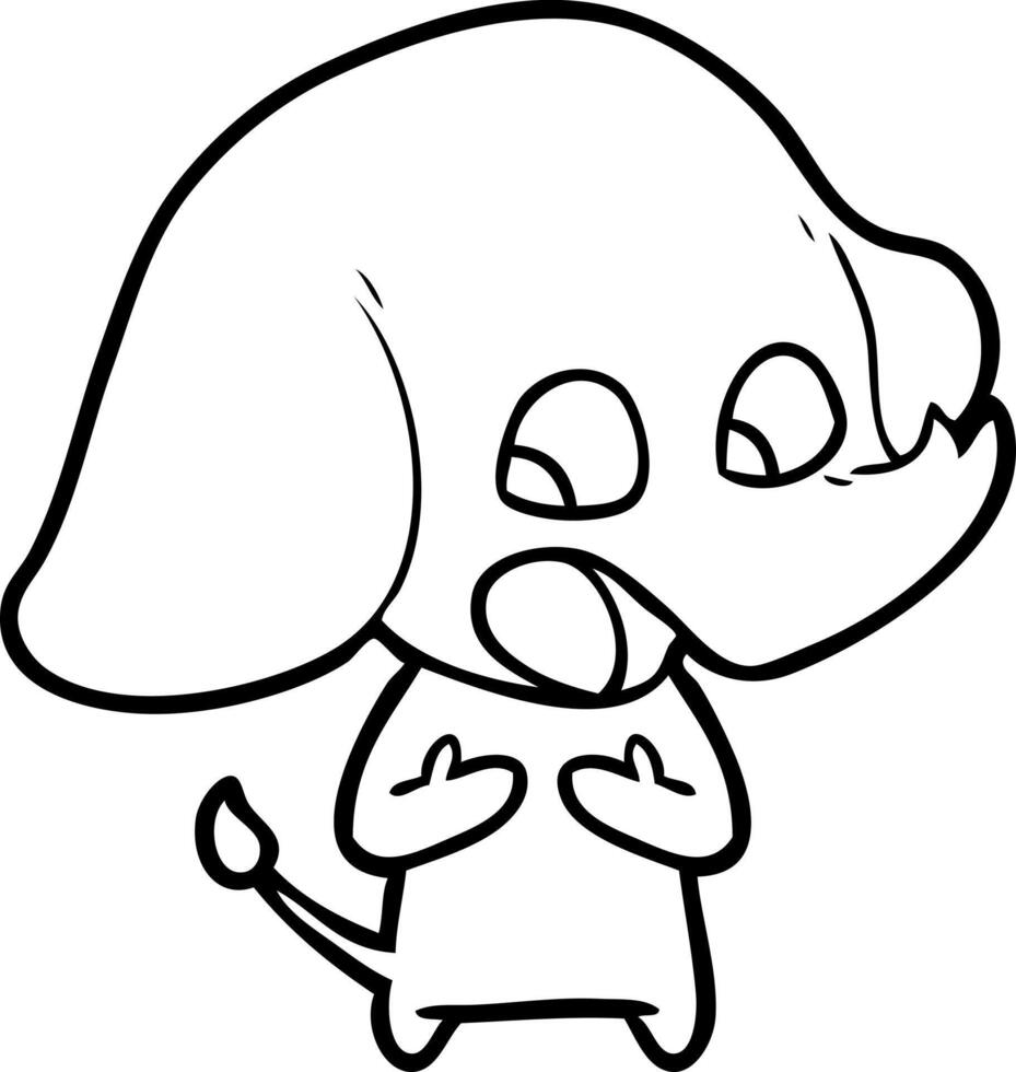 cute cartoon elephant vector