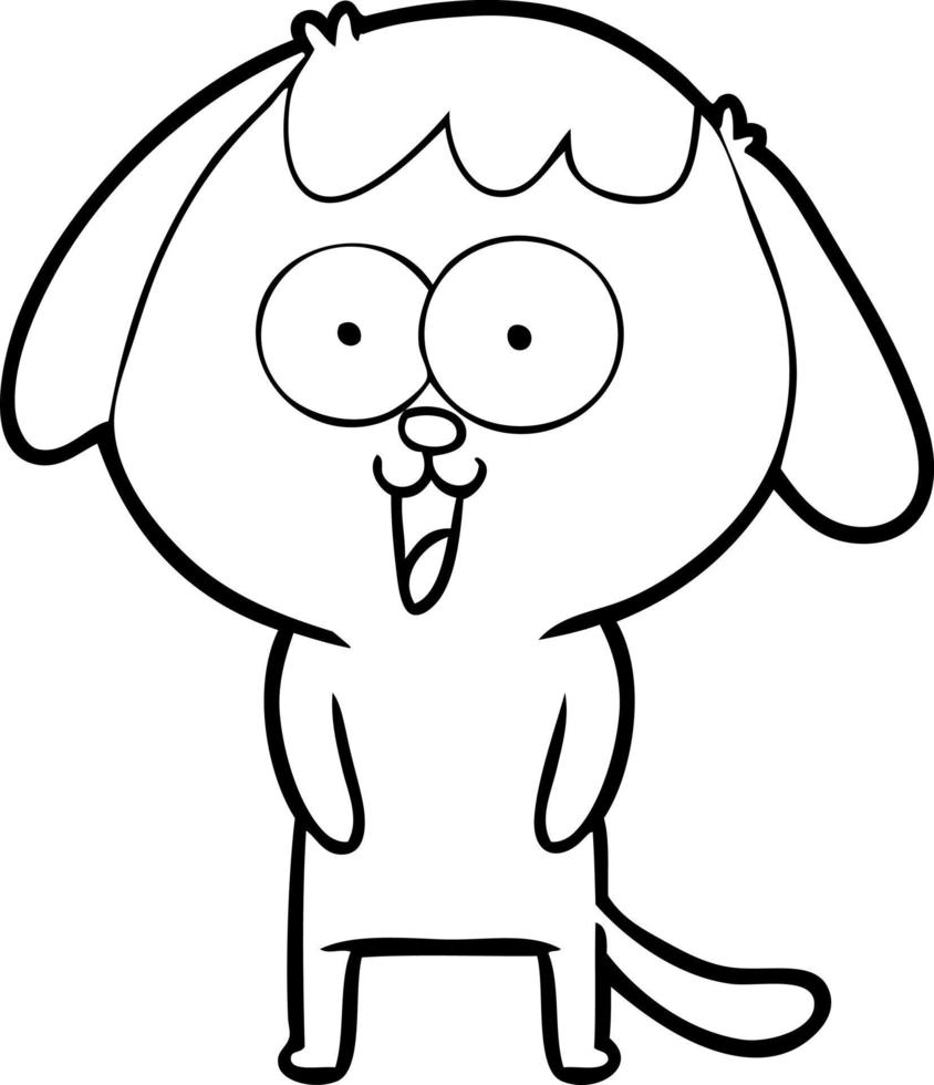 perro de dibujos animados lindo vector