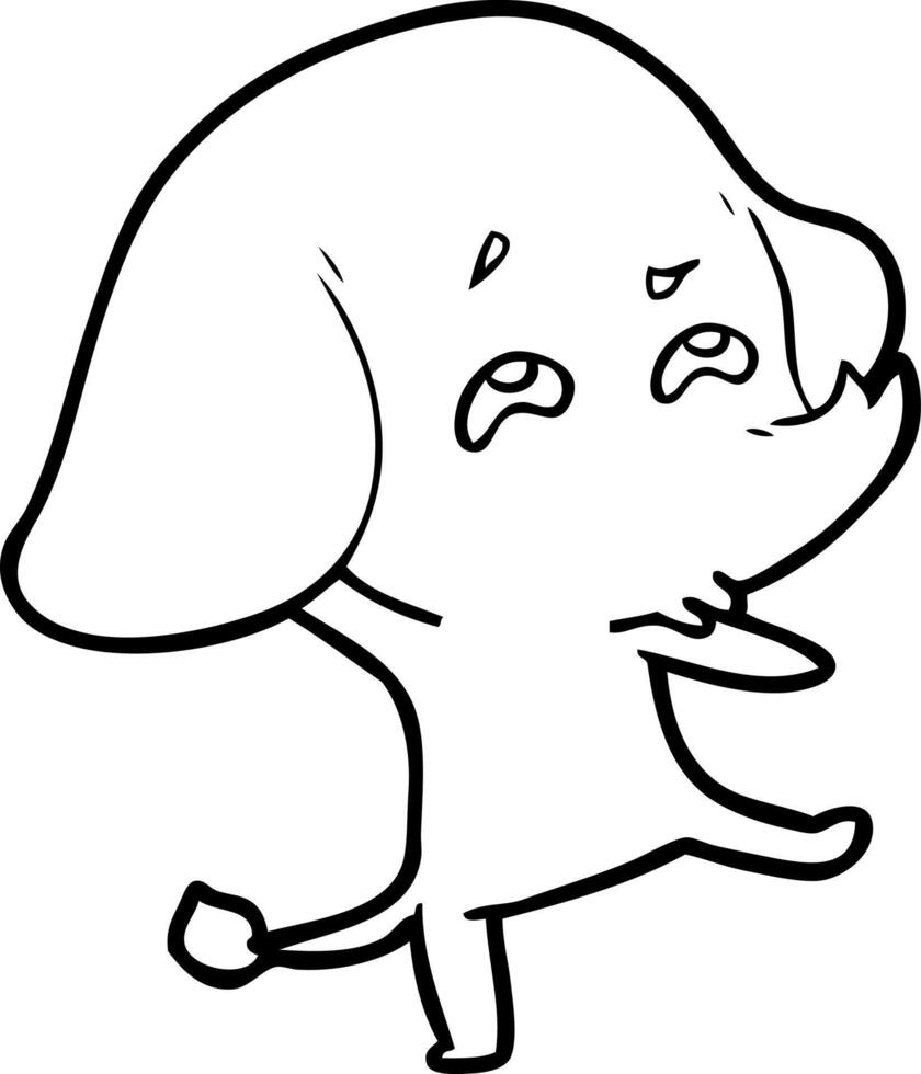 cartoon elephant remembering vector