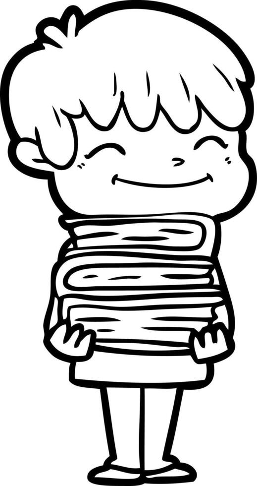 cartoon happy boy vector