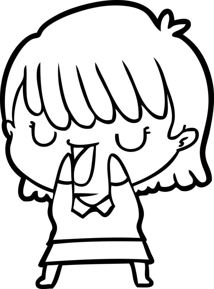 cartoon woman character vector