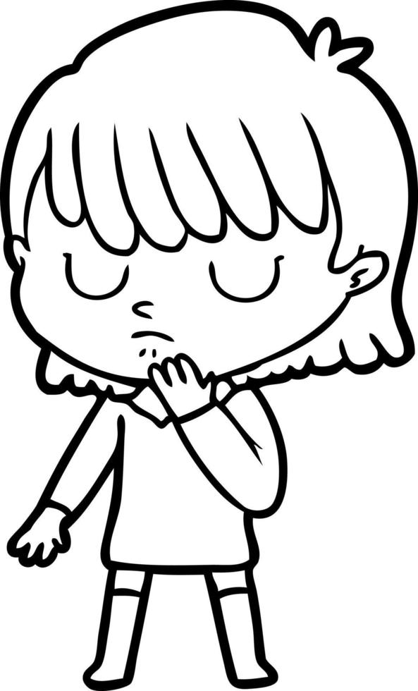 cartoon woman character vector
