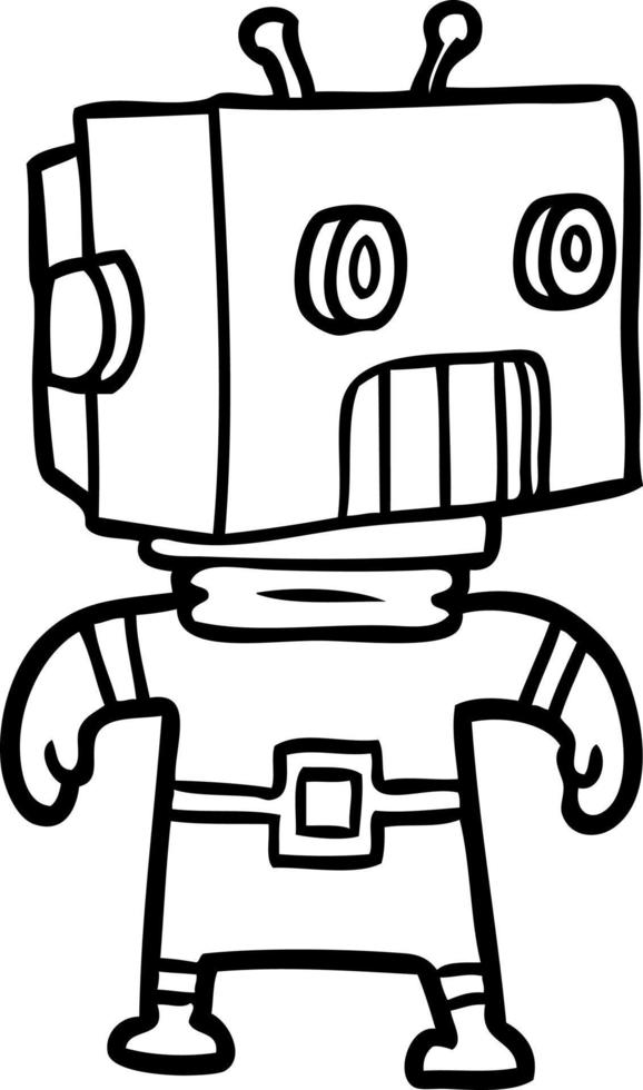 cartoon robot  character vector