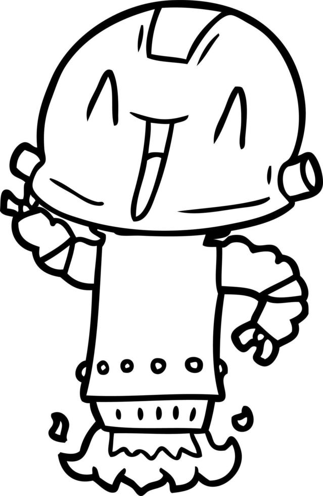 personaje de robot de dibujos animados vector