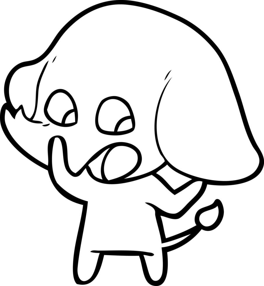 cute cartoon elephant vector