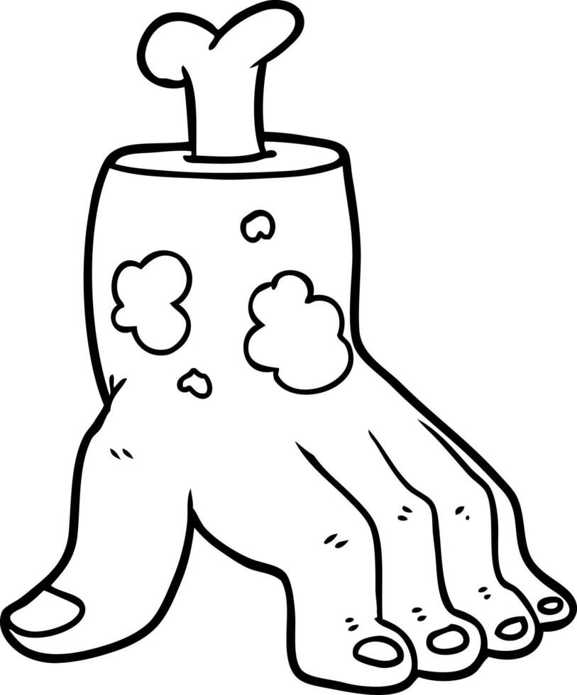 spooky zombie hand cartoon vector