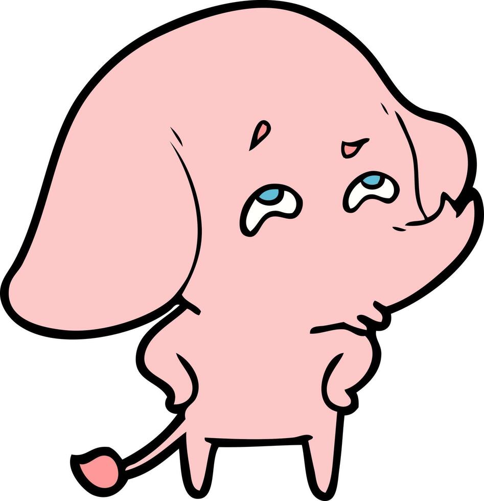 cartoon elephant remembering vector