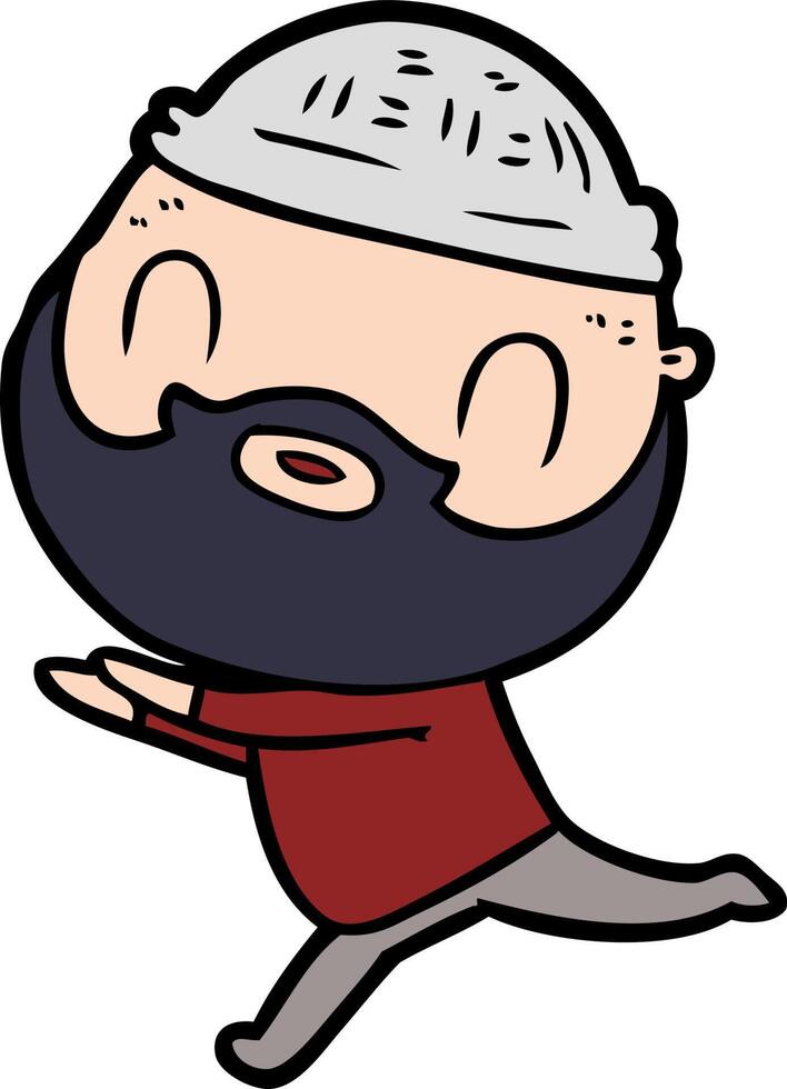 cartoon bearded man vector