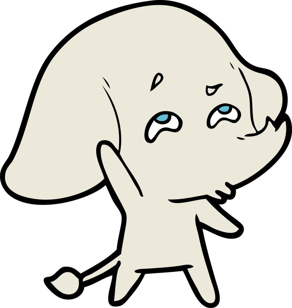 cartoon elephant remembering vector