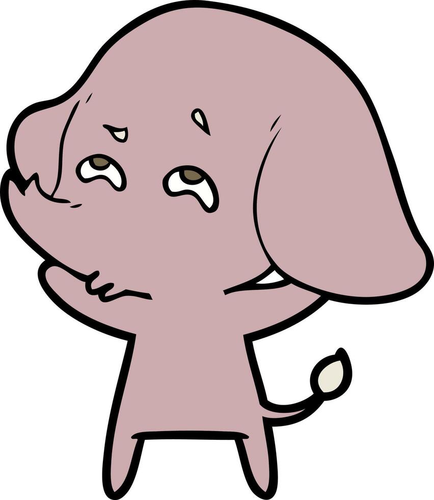 cartoon elephant remembering vector