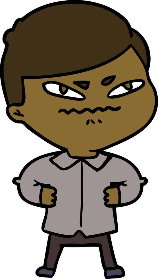 cartoon angry man vector