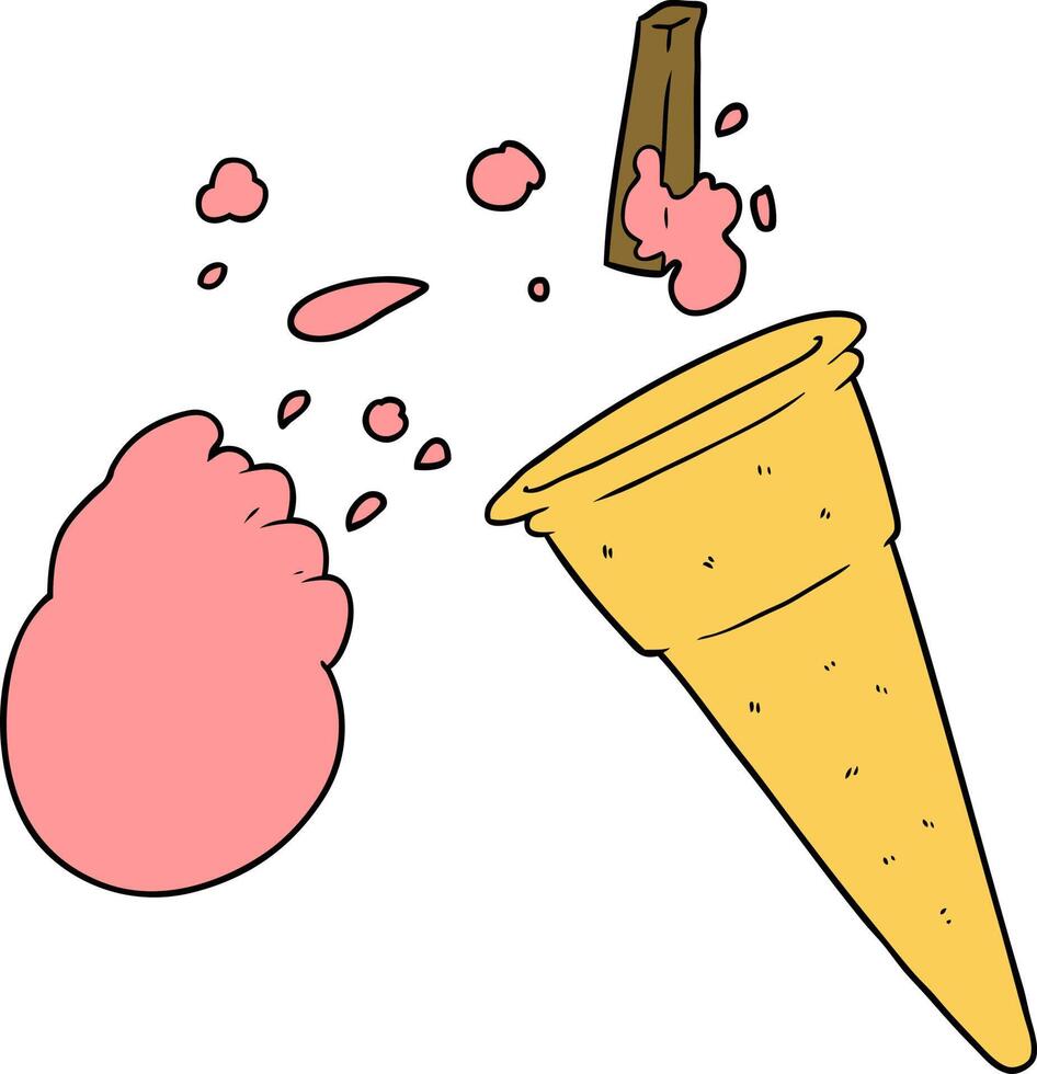 helado de dibujos animados vector