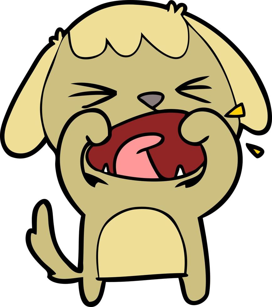 cute cartoon dog barking vector