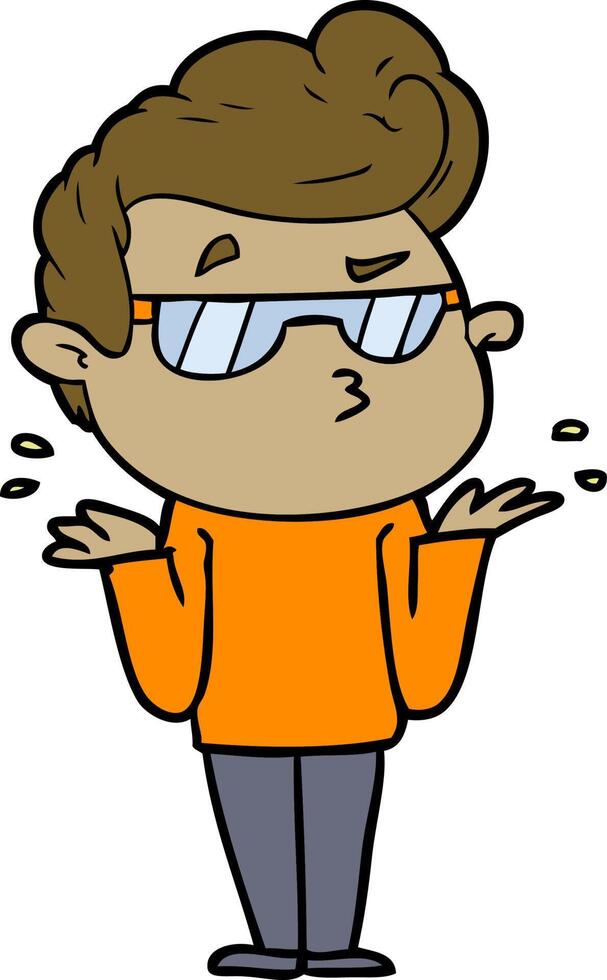 cartoon cool guy vector