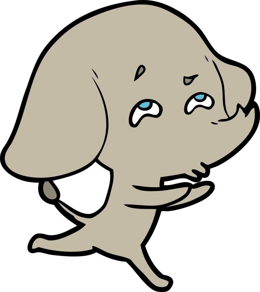 cartoon elephant remembering vector