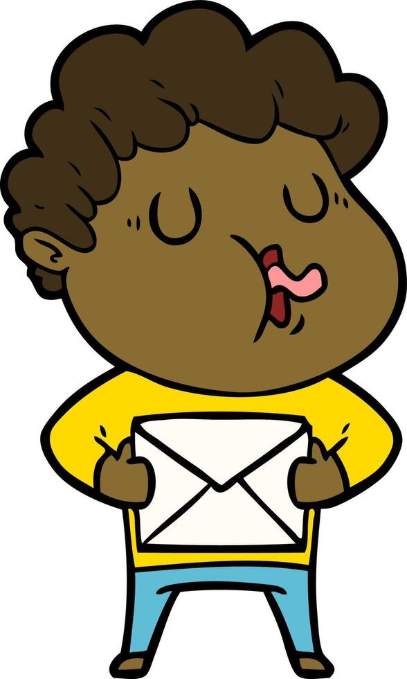cartoon man singing vector
