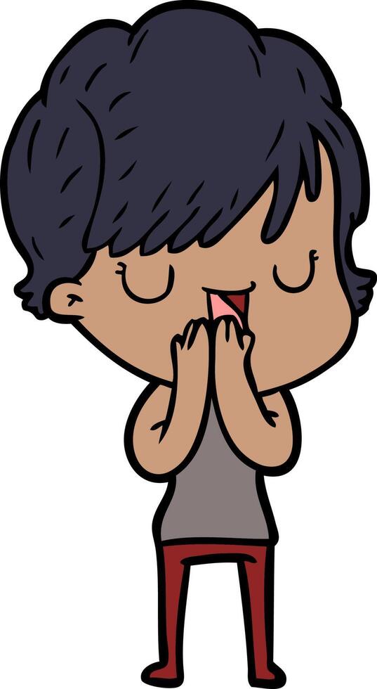 cartoon woman talking vector